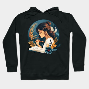 Writer Girl Gift Design Hoodie